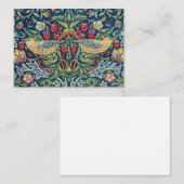 William Morris - Strawberry Thief Mitteilungskarte (Vorne/Hinten)