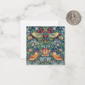 William Morris - Strawberry Thief Mitteilungskarte (Vorderseite/Rückseite Beispiel)