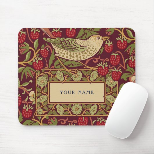 William Morris Strawberry Thief Mouse Pad Mousepad (Mit Mouse)