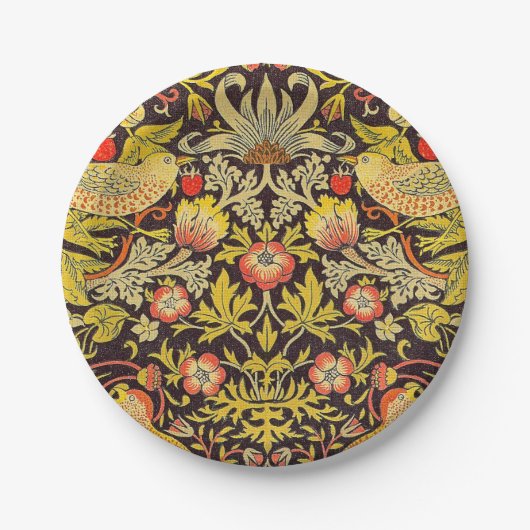 William Morris Strawberry Thief Muster Pappteller (Vorderseite)