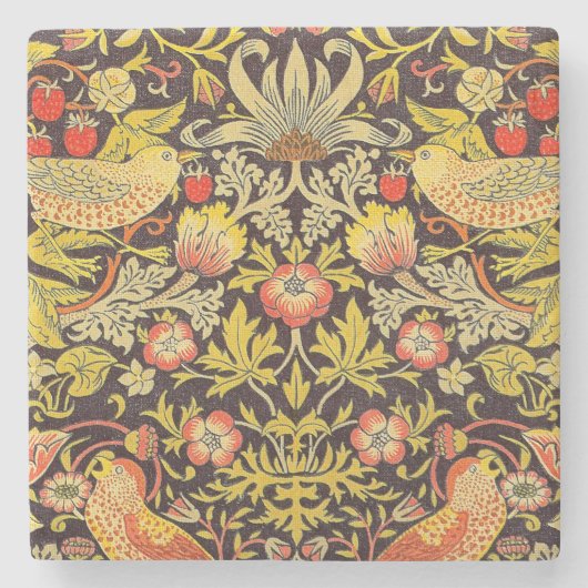 William Morris Strawberry Thief Muster Steinuntersetzer (Vorderseite)
