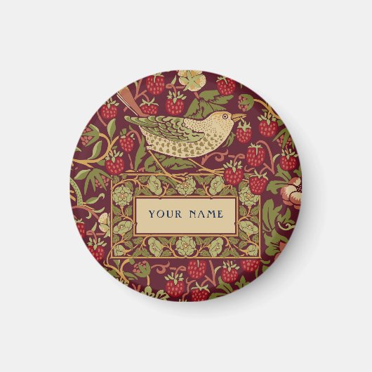 William Morris Strawberry Thief Musterdesign Magnet (Vorne)