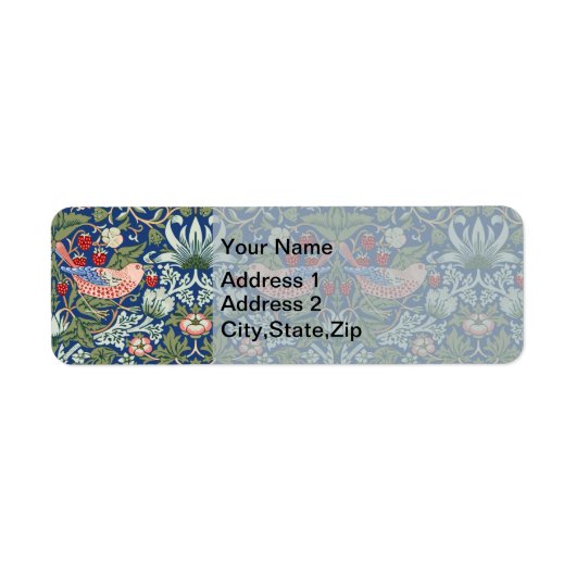 William Morris Strawberry Thief Navy Koralle (Vorne)