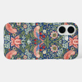 William Morris Strawberry Thief Navy Koralle Case-Mate iPhone Hülle (Rückseite (Horizontal))