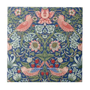William Morris Strawberry Thief Navy Koralle Fliese