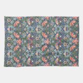 William Morris Strawberry Thief Navy Koralle Geschirrtuch (Horizontal)