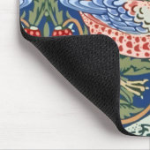 William Morris Strawberry Thief Navy Koralle Mousepad (Ecke)