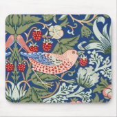 William Morris Strawberry Thief Navy Koralle Mousepad (Vorne)