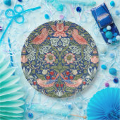 William Morris Strawberry Thief Navy Koralle Pappteller (Party)