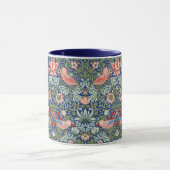 William Morris Strawberry Thief Navy Koralle Tasse (Zentrum)