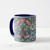 William Morris Strawberry Thief Navy Koralle Tasse (Vorderseite Links)