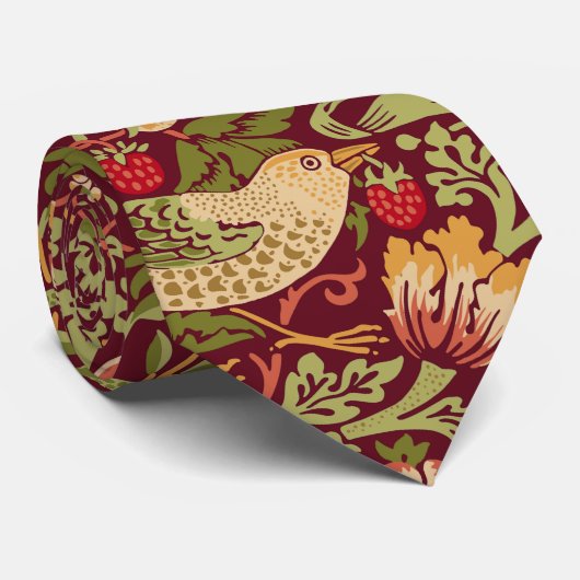William Morris Strawberry Thief Neck Tie Krawatte (Gerollt)