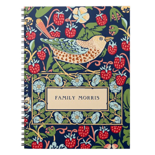 William Morris Strawberry Thief-Notebook Notizblock (Vorderseite)