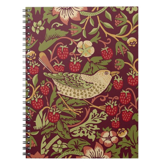 William Morris Strawberry Thief-Notebook Notizblock (Vorderseite)