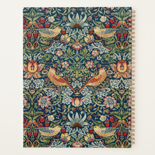 William Morris Strawberry Thief Notebook-Planer Planer (Rückseite)