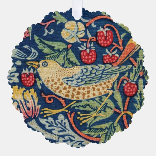 William Morris - Strawberry Thief Ornament Karte (Vorderseite)