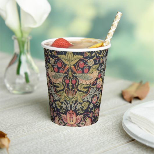 William Morris Strawberry Thief Pappbecher (In Situ)