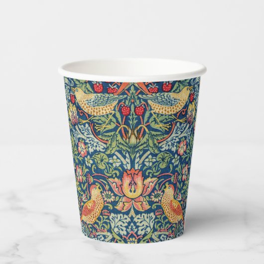 William Morris - Strawberry Thief Pappbecher (Rückseite)