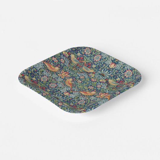 William Morris - Strawberry Thief Pappteller (Gewinkelt)