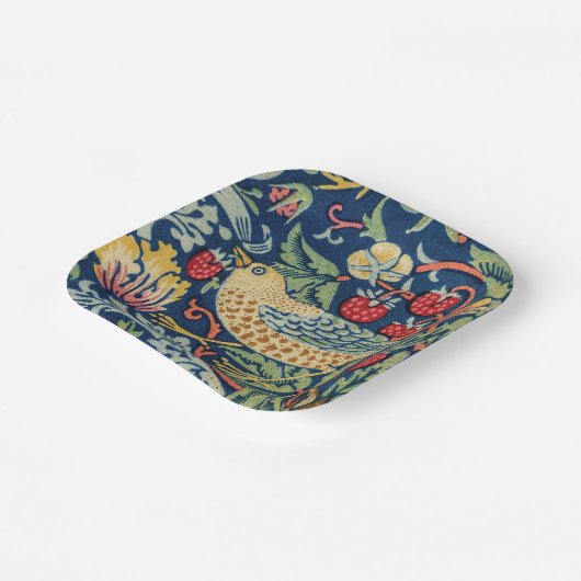 William Morris - Strawberry Thief Pappteller (Gewinkelt)