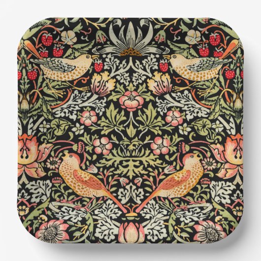 William Morris Strawberry Thief Pappteller (Vorderseite)