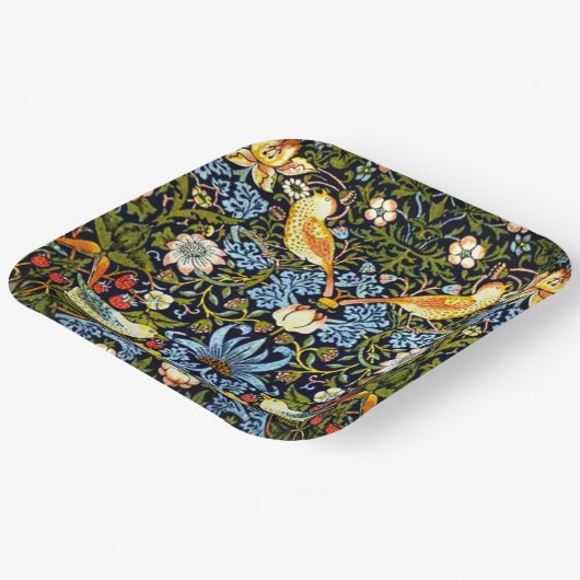 William Morris, Strawberry Thief, Pappteller (Gewinkelt)