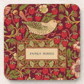 William Morris Strawberry Thief Pattern Getränkeuntersetzer (Vorderseite)