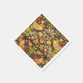 William Morris Strawberry Thief Pattern Serviette (Ecke)