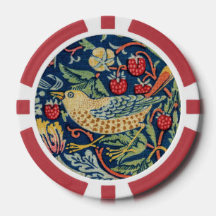 William Morris - Strawberry Thief Pokerchips