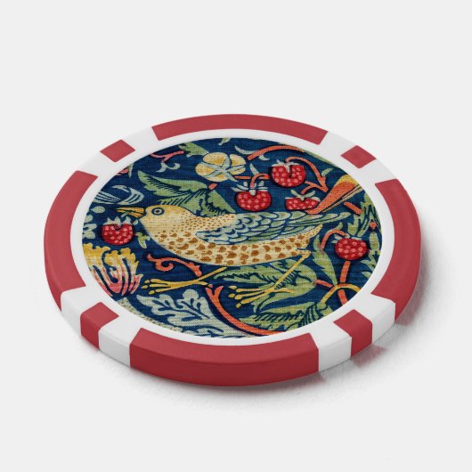 William Morris - Strawberry Thief Pokerchips (Einzeln)