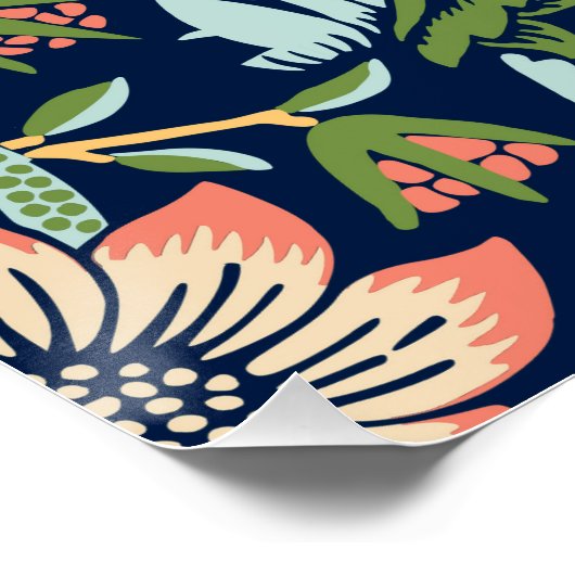 William Morris Strawberry Thief Poster (Ecke)