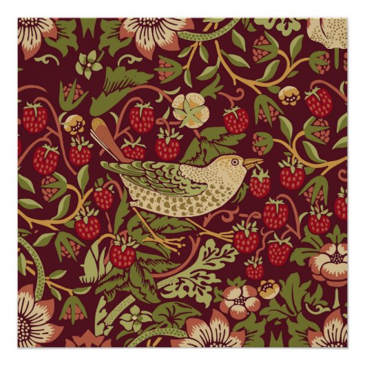 William Morris Strawberry Thief Poster (Vorderseite)