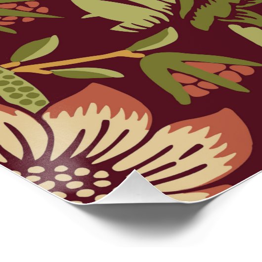 William Morris Strawberry Thief Poster (Ecke)