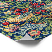 William Morris - Strawberry Thief Poster (Ecke)