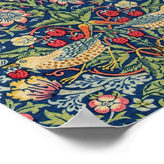 William Morris - Strawberry Thief Poster (Ecke)