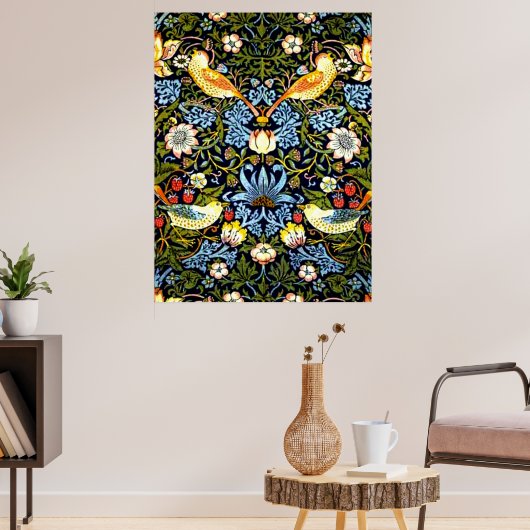 William Morris, Strawberry Thief Poster (Wohnzimmer 3)