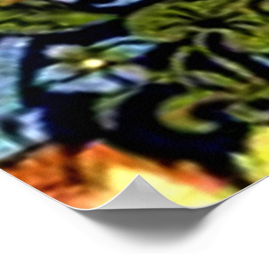 William Morris, Strawberry Thief Poster (Ecke)