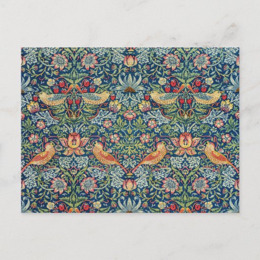 William Morris - Strawberry Thief Postkarte (Vorderseite)