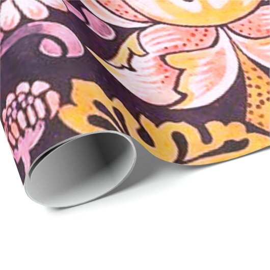 William Morris Strawberry Thief Purple Version Geschenkpapier (Rolleneckpunkt)