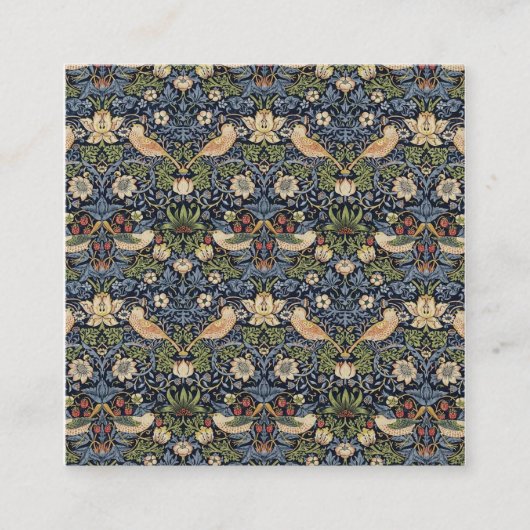William Morris Strawberry Thief Quadratische Visitenkarte (Vorderseite)