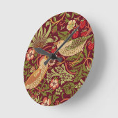 William Morris Strawberry Thief Round Clock Runde Wanduhr (Winkel)