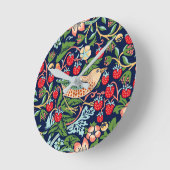 William Morris Strawberry Thief Runde Wanduhr (Winkel)