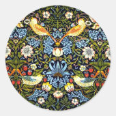 William Morris, Strawberry Thief, Runder Aufkleber (Vorderseite)