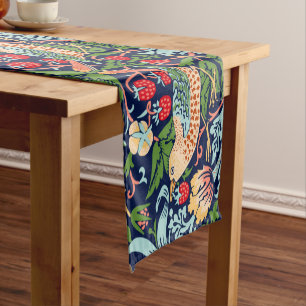 William Morris Strawberry Thief Satin Ribbon Kurz Kurzer Tischläufer