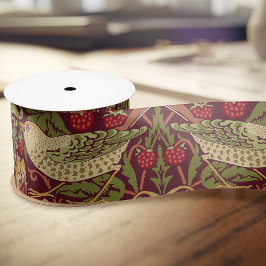 William Morris Strawberry Thief Satin Ribbon Satinband