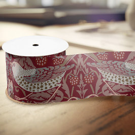 William Morris Strawberry Thief Satin Ribbon Satinband