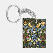 William Morris - Strawberry Thief Schlüsselanhänger (Vorderseite links)