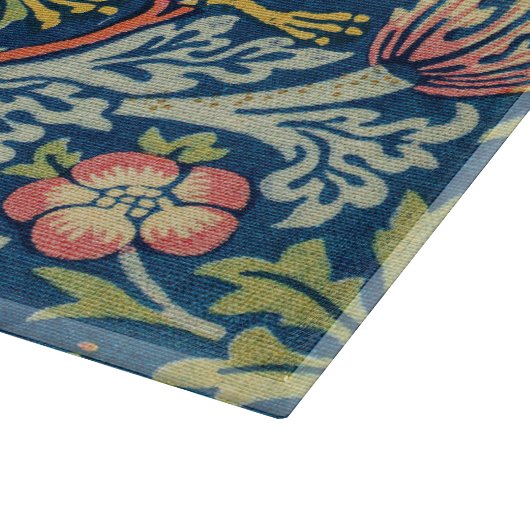 William Morris - Strawberry Thief Schneidebrett (Ecke)