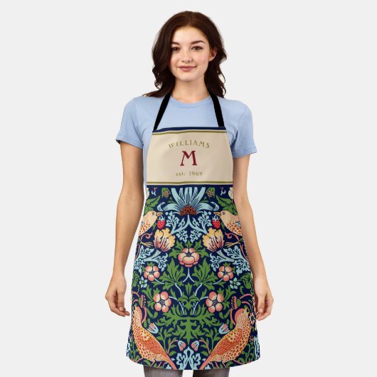 William Morris Strawberry Thief Schürze (Getragen)
