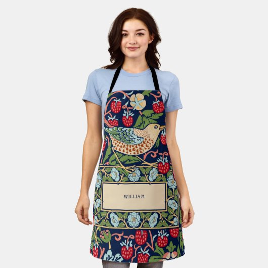 William Morris Strawberry Thief Schürze (Getragen)